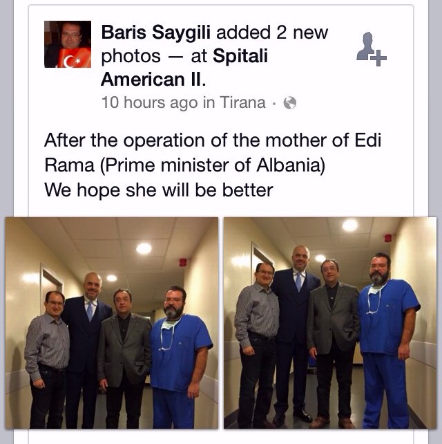 Janar 2015, kirurgu turk i 'Spitalit Amerikan' njofton se operacioni i zonjës Aneta Rama shkoi me sukses