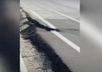 Çahet asfalti në rrugën Tepelenë-Memaliaj (Video)