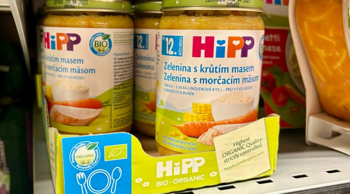 Helmi për minj gjendet në një kavanoz “HiPP” të ushqimit për foshnje në Austri